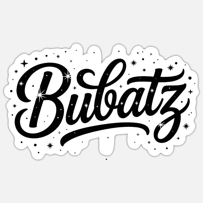 Bubatz - Funny Weed Quote Tshirt - Sticker Größe S (10 x 10 cm) - Mattweiß