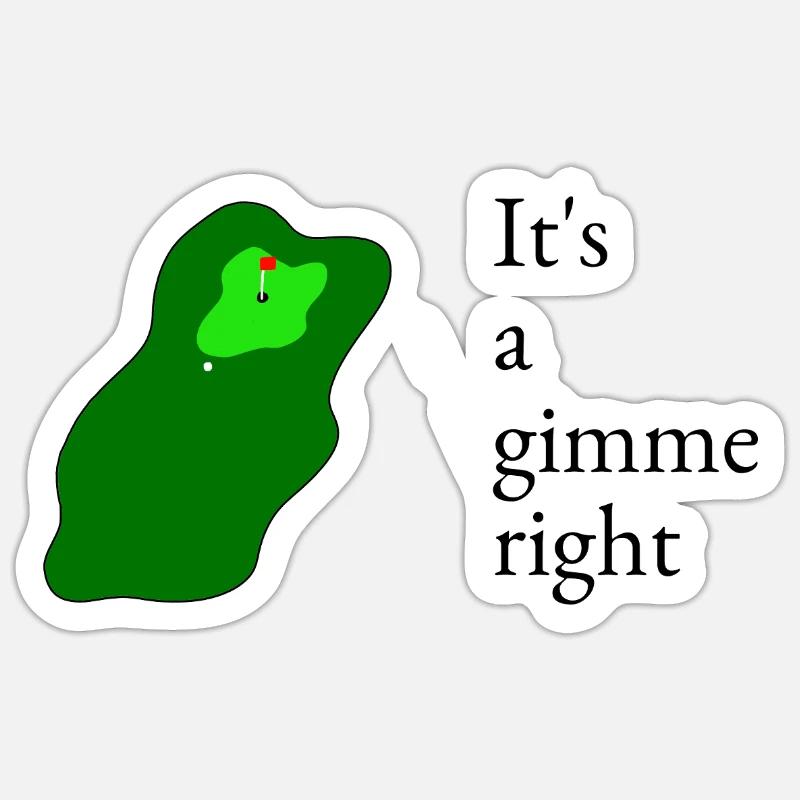 Es ist eine Spielerei, oder? - Lustige Golfbekleidung Sticker Größe S (10 x 10 cm)