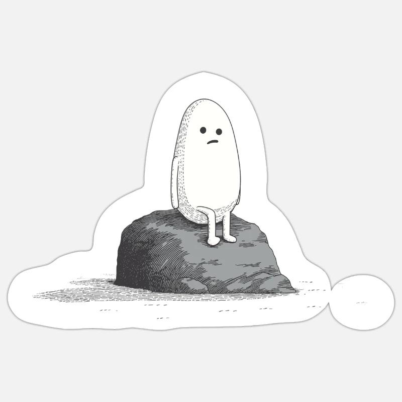 Sad Stone Sticker size S (10 x 10 cm)