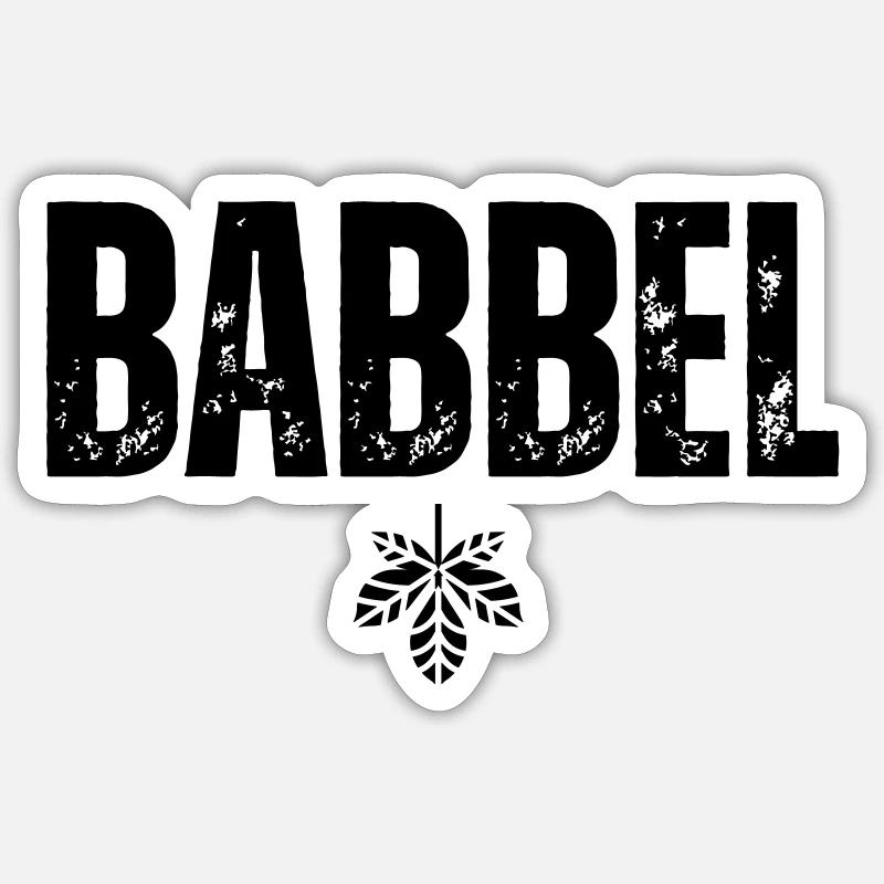 Babbel - Sticker Größe S (10 x 10 cm) - Mattweiß