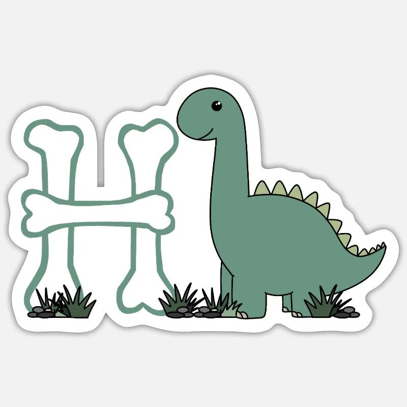 Letter H - Sticker size S (10 x 10 cm) - white matte