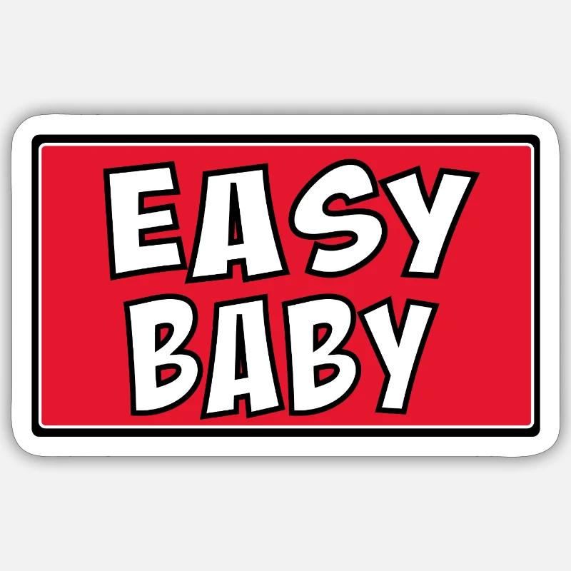 Bébé facile - Sticker taille S (10 x 10 cm) - blanc mat