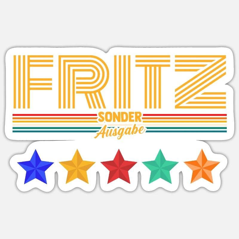 Fritz - Sticker size S (10 x 10 cm) - white matte
