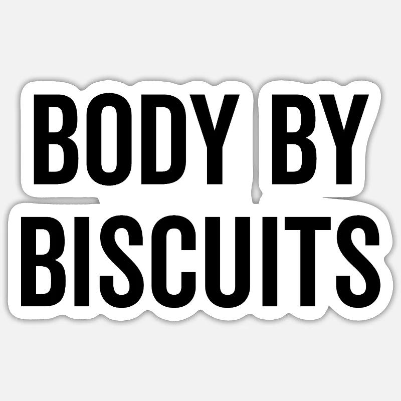 Body by Biscuits - Sticker size S (10 x 10 cm) - white matte