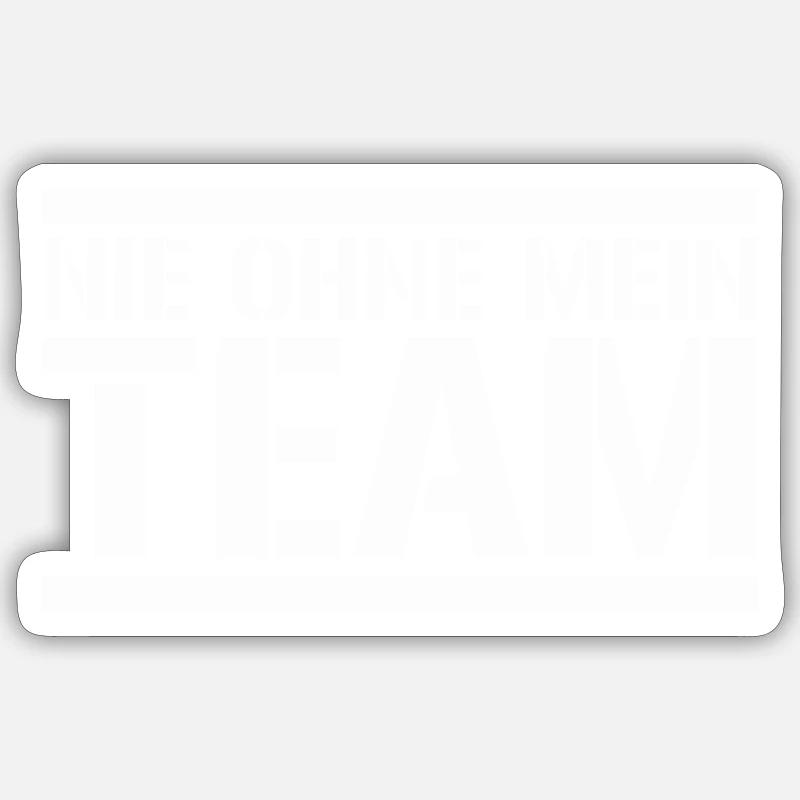 team - Sticker Größe S (10 x 10 cm) - Mattweiß