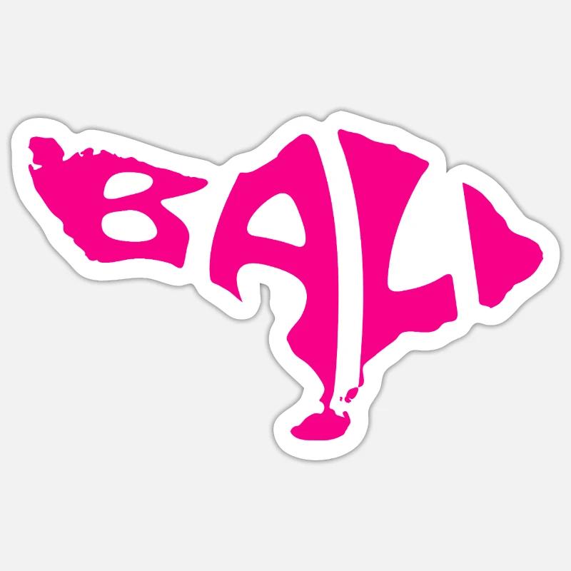 Bali Map Artistic Typography Design Sticker size S (10 x 10 cm)