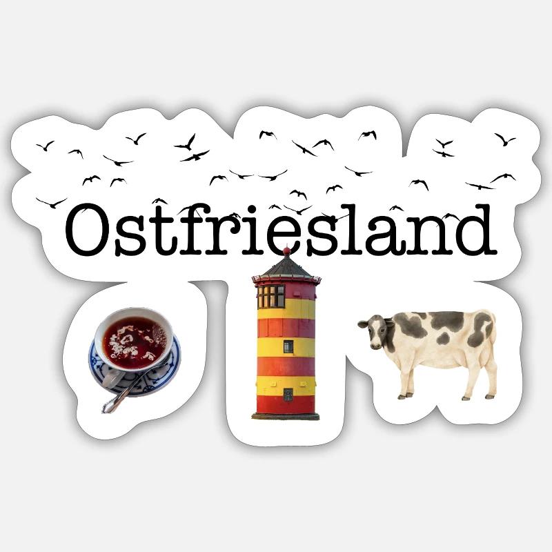 Frise orientale - Sticker taille S (10 x 10 cm) - blanc mat