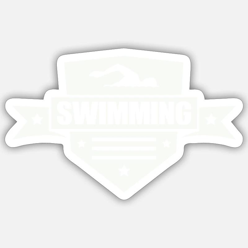 natation Sticker taille S (10 x 10 cm)