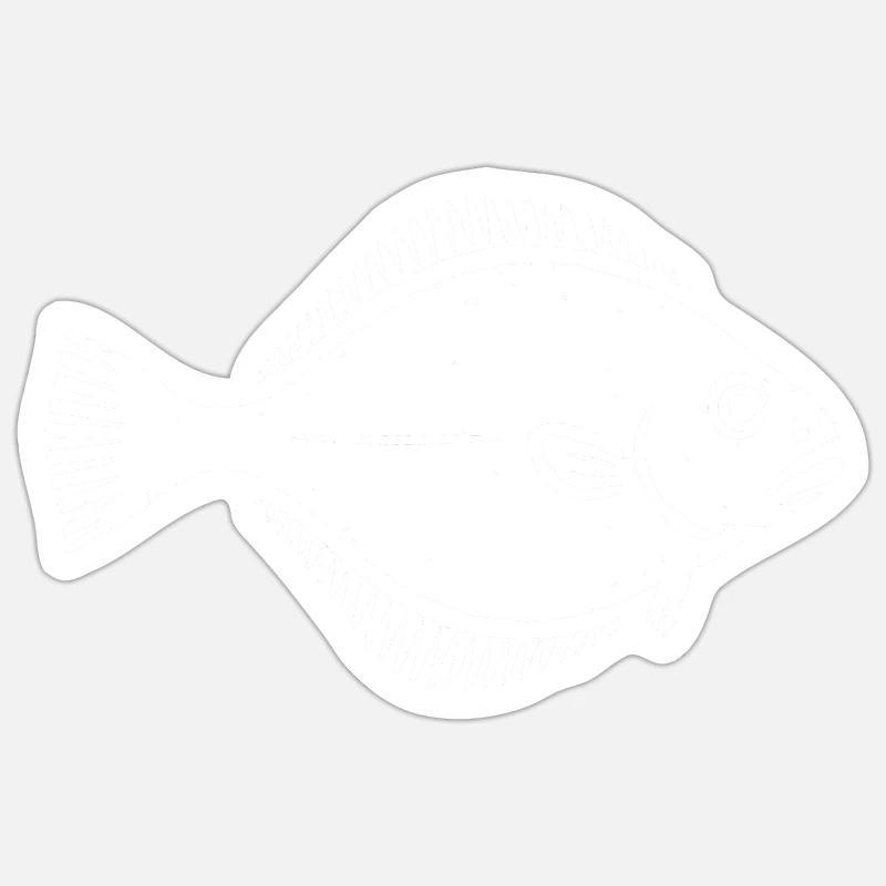 Plaice Flounder Sticker size S (10 x 10 cm)