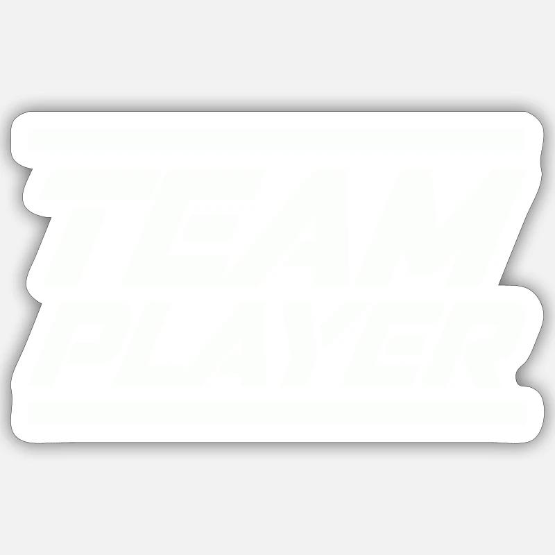 Team Player - Sticker size S (10 x 10 cm) - white matte