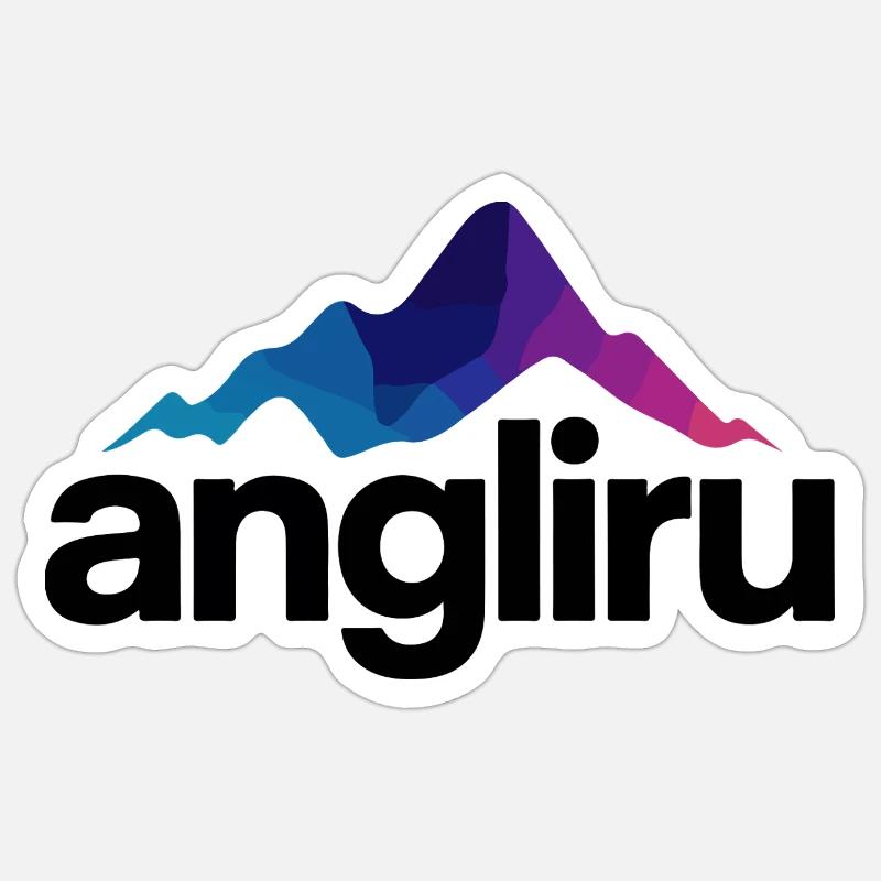 Angliru Modern Climb Cyclisme Graphique - Sticker taille S (10 x 10 cm) - blanc mat