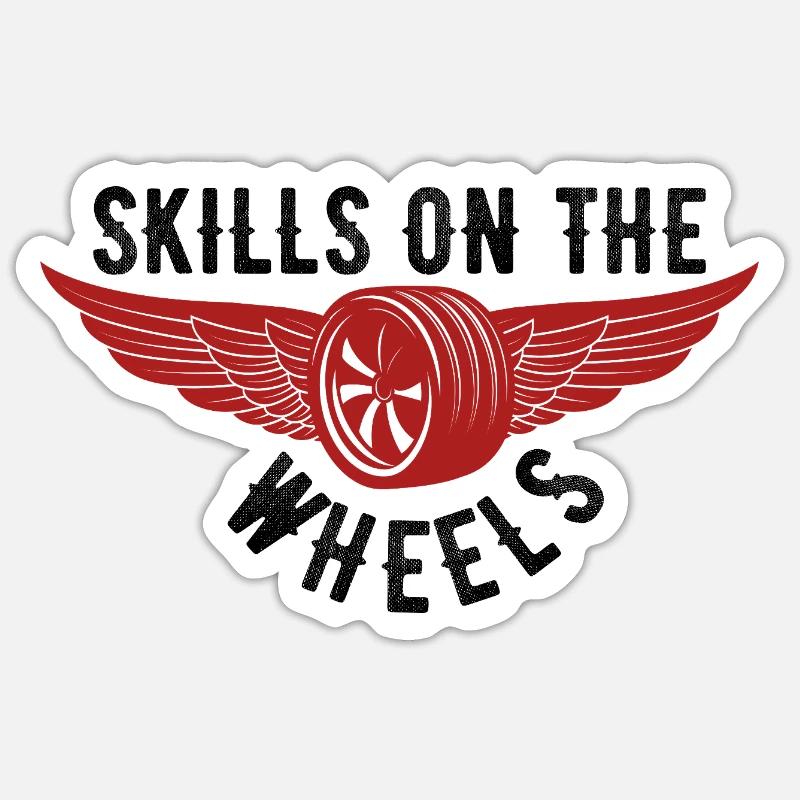 Idée cadeau de compétences de course de voitures de machine à sous sur les roues Sticker taille S (10 x 10 cm)