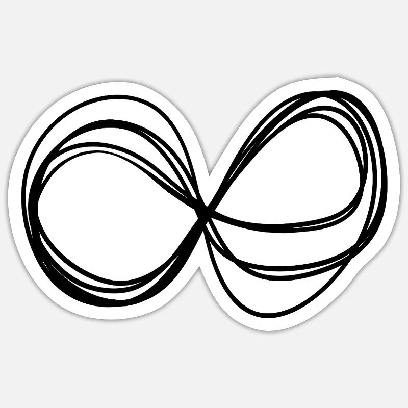 Abstrait sans fin L’infini toujours différent Sticker taille S (10 x 10 cm)
