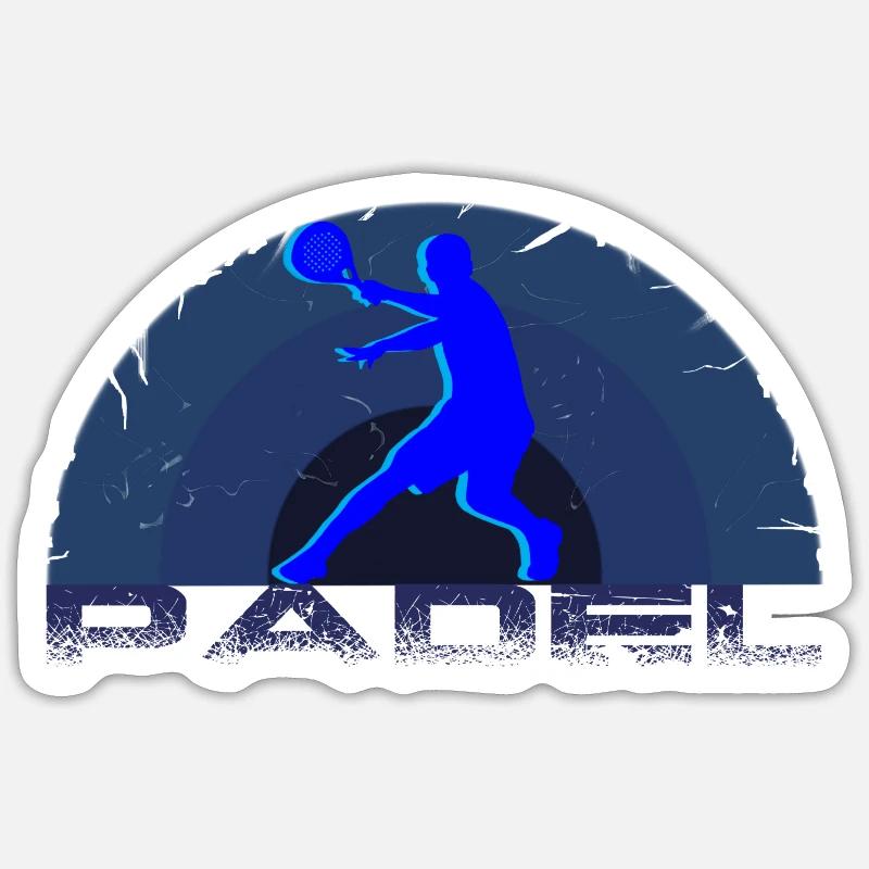 Padel - Sticker size S (10 x 10 cm) - white matte