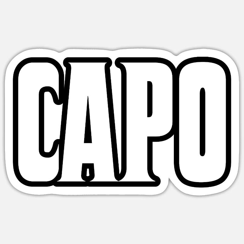 Capo - Sticker size S (10 x 10 cm) - white matte