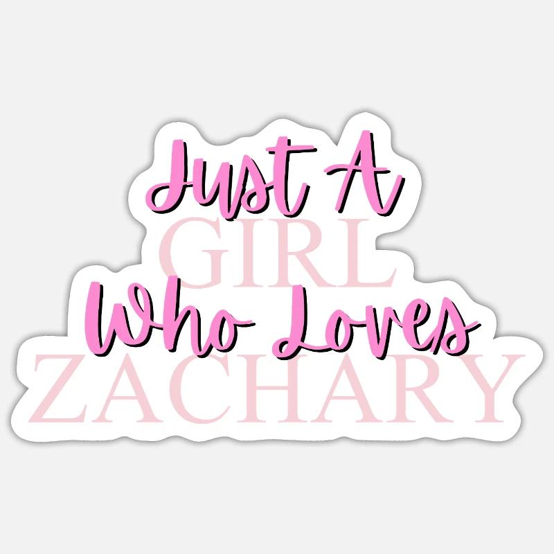 Die Liebe der Mädchen zu Zachary stärken - Sticker Größe S (10 x 10 cm) - Mattweiß