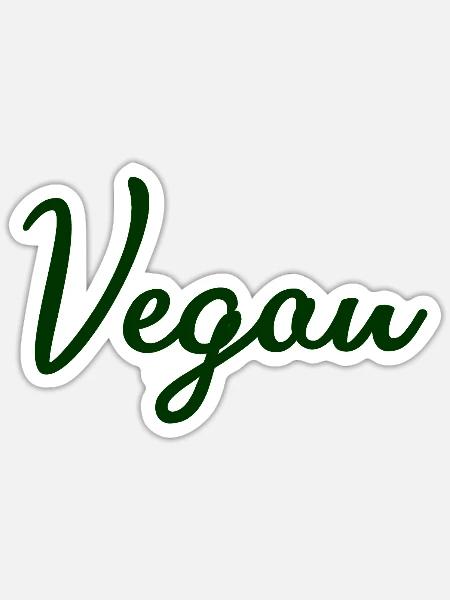 Vegan - Veganerin - Veganer - Sticker Größe S (10 x 10 cm) - Mattweiß