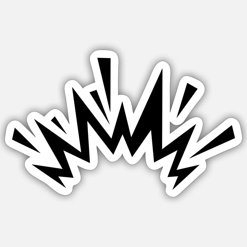 Comic Explosion - Sticker Größe S (10 x 10 cm) - Mattweiß