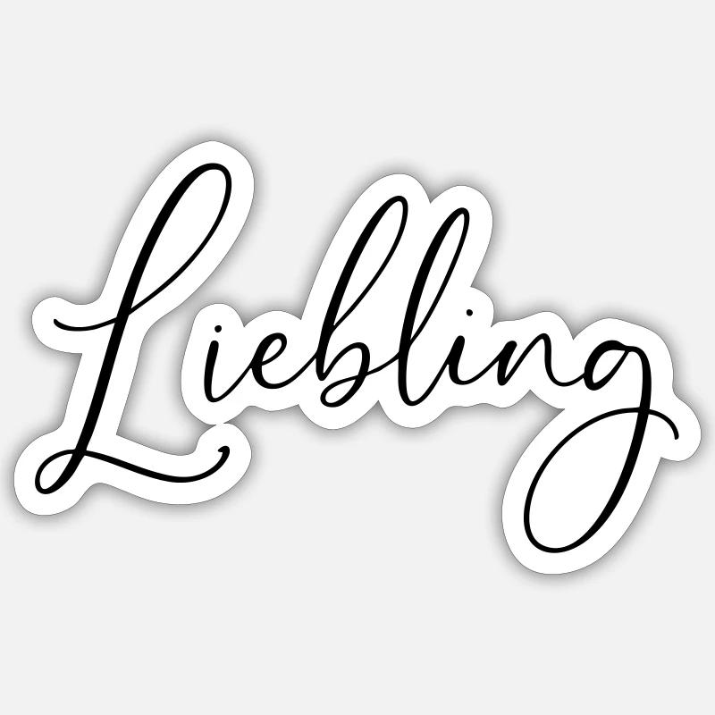 darling / handwriting design - Sticker size S (10 x 10 cm) - white matte
