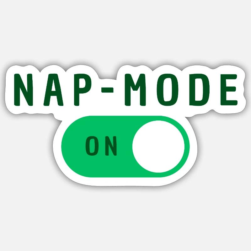 Nap Mode Active - Sticker size S (10 x 10 cm) - white matte