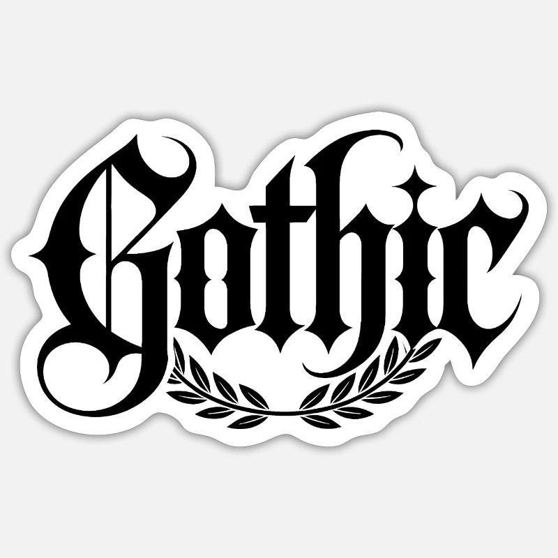 Goth Mommy - Cool Stoic Design - Sticker taille S (10 x 10 cm) - blanc mat