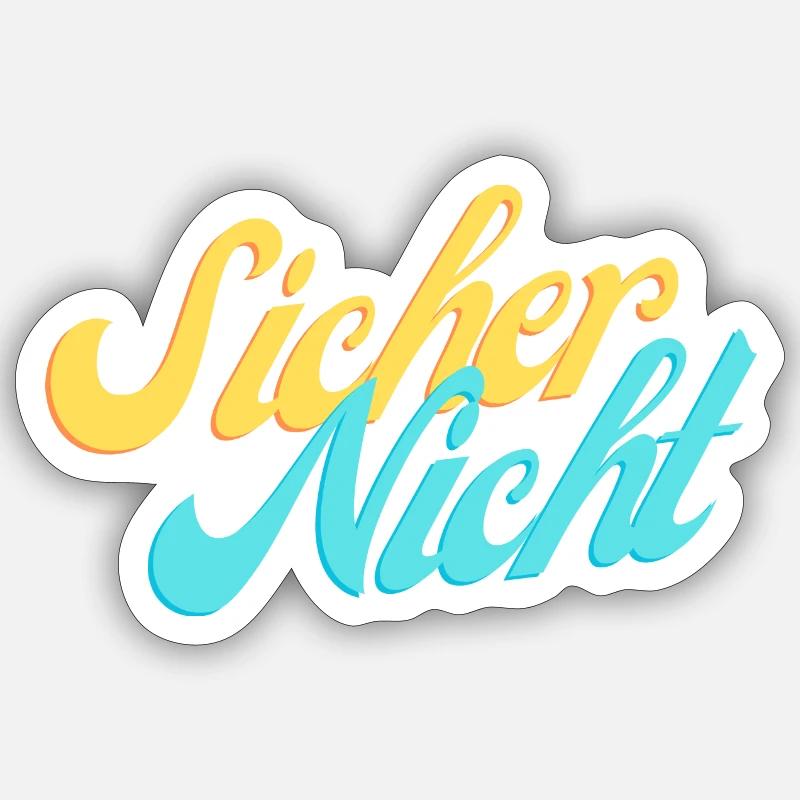 Certainement pas. - Sticker taille S (10 x 10 cm) - blanc mat