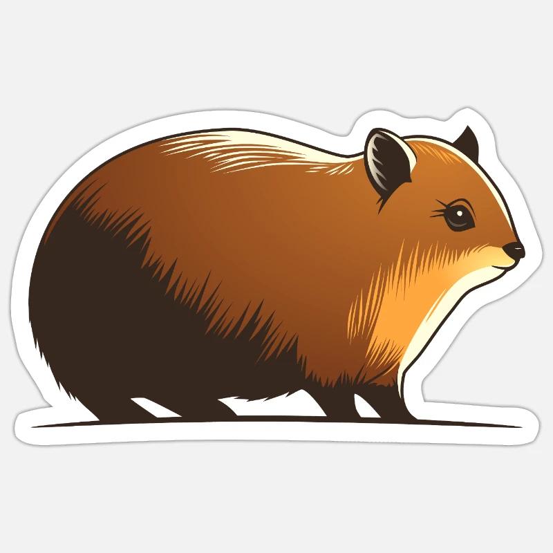 Dassie - Sticker taille S (10 x 10 cm) - blanc mat