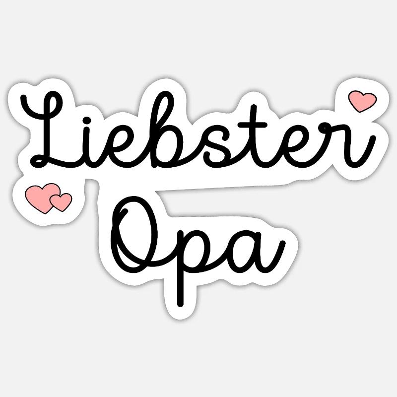 Grand-père Très Cher Papi - Sticker taille S (10 x 10 cm) - blanc mat