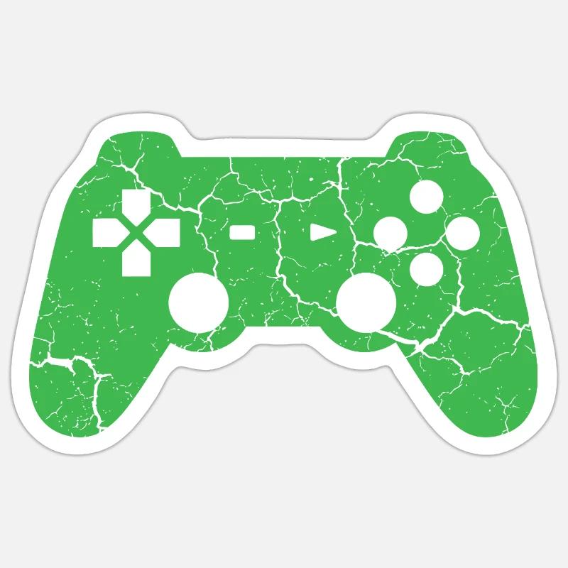 Controller Gaming - Sticker size S (10 x 10 cm) - white matte