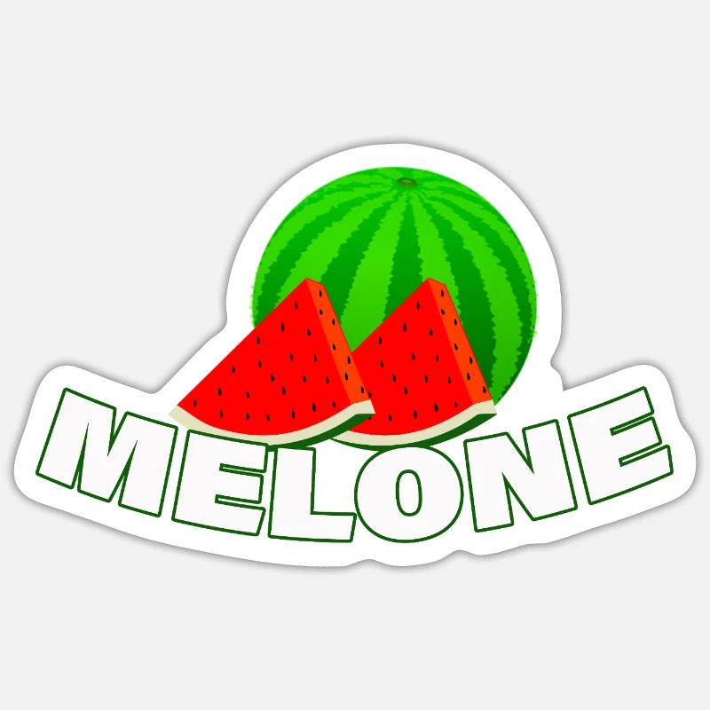 MELONE - Sticker Größe S (10 x 10 cm) - Mattweiß