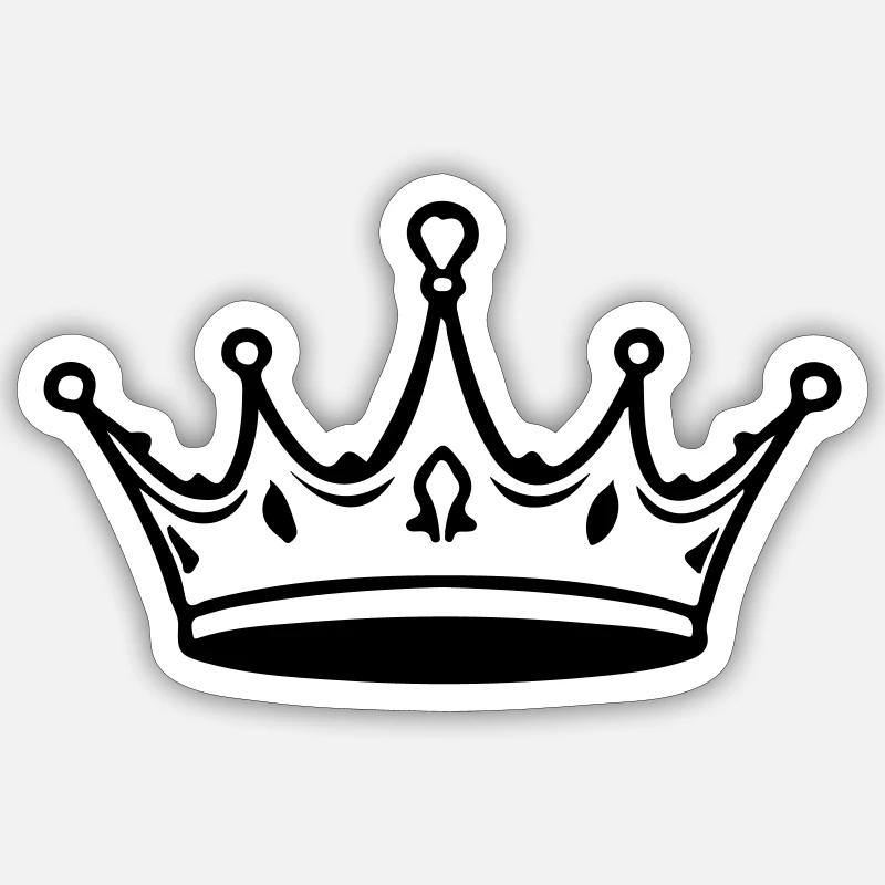 Crown Outline Sticker size S (10 x 10 cm)