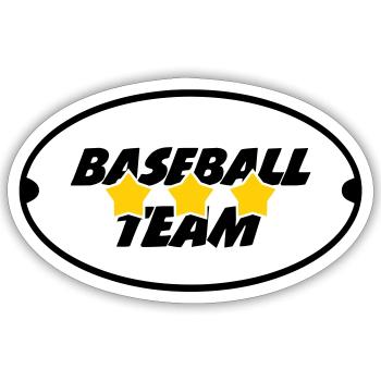 Baseball Team - Sport - Sticker taille S (10 x 10 cm) - blanc mat - Devant