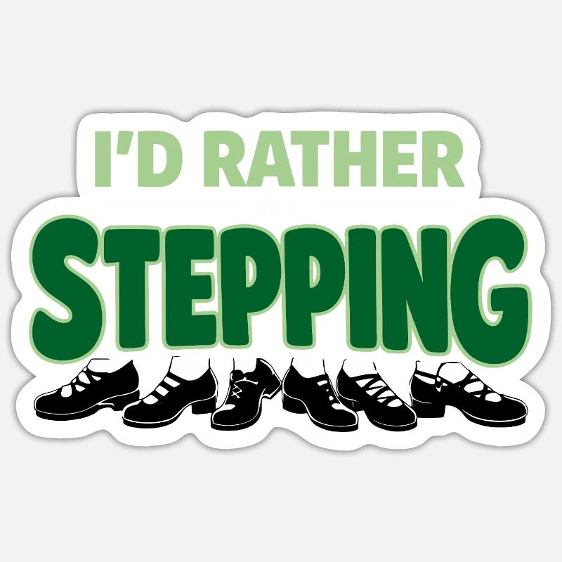 Irish Dance Step-dancing Celtic Fan - Sticker size S (10 x 10 cm) - white matte