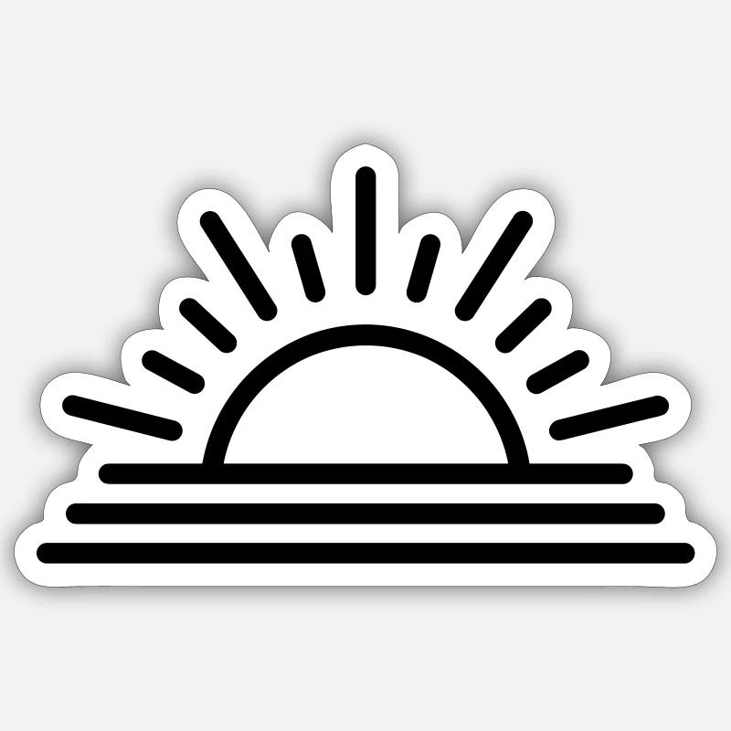 sunset Sticker size S (10 x 10 cm)
