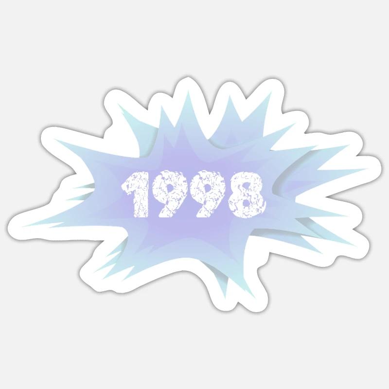 1998 - Sticker taille S (10 x 10 cm) - blanc mat