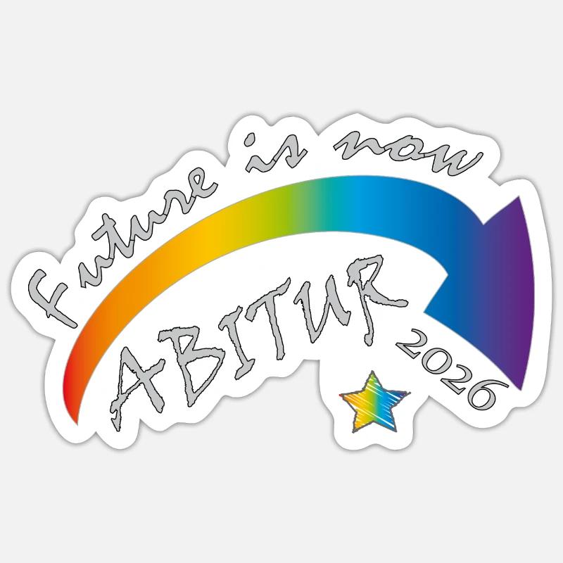 Futur Maintenant Abitur 2026 - Sticker taille S (10 x 10 cm) - blanc mat