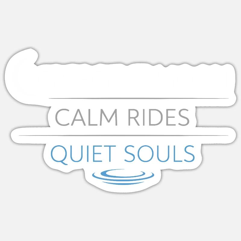 Night boating with - Sticker size S (10 x 10 cm) - white matte