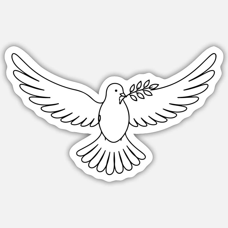Dove Peace Sticker size S (10 x 10 cm)