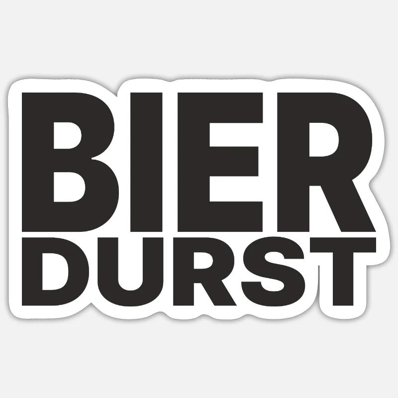 Beer thirst – time for a cold beer Sticker size S (10 x 10 cm)