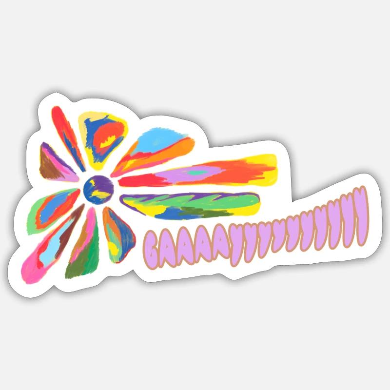 Sei schwul, sei laut - Sticker Größe S (10 x 10 cm) - Mattweiß