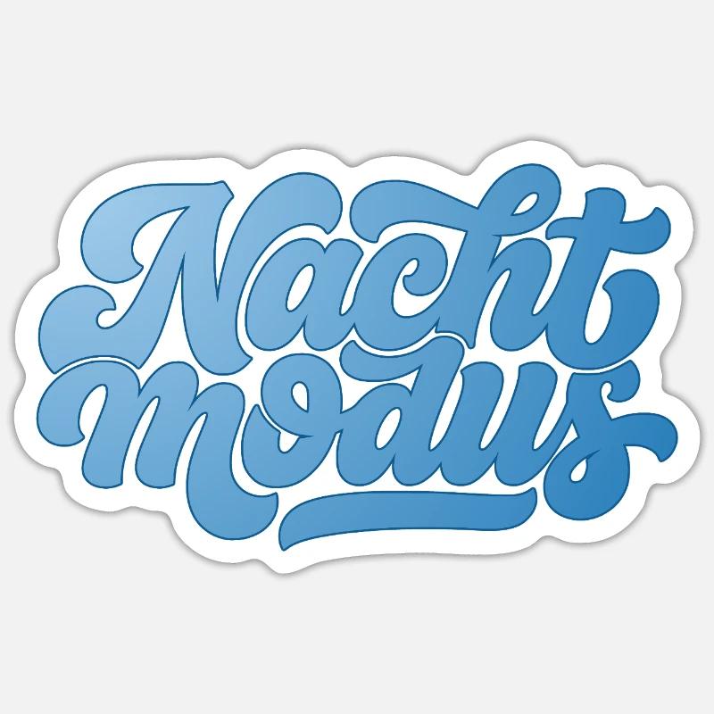 Night - Sticker size S (10 x 10 cm) - white matte