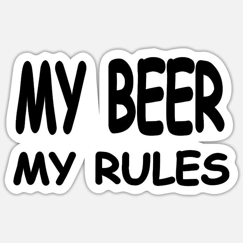 Bier - Sticker Größe S (10 x 10 cm) - Mattweiß