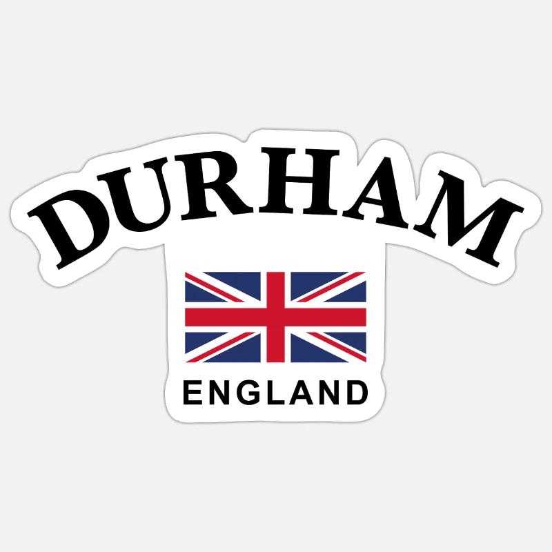 Durham, Angleterre - Sticker taille S (10 x 10 cm) - blanc mat