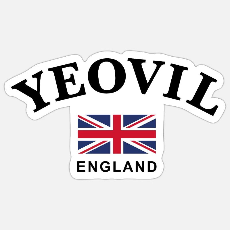 Yeovil, Angleterre - Sticker taille S (10 x 10 cm) - blanc mat