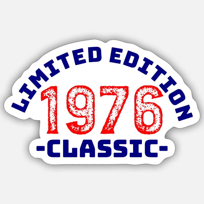 Édition limitée 1976 Classic Tee - Sticker taille S (10 x 10 cm) - blanc mat