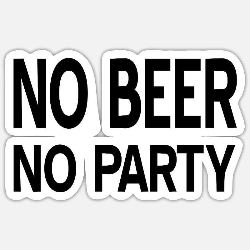 Bier - Sticker Größe S (10 x 10 cm) - Mattweiß
