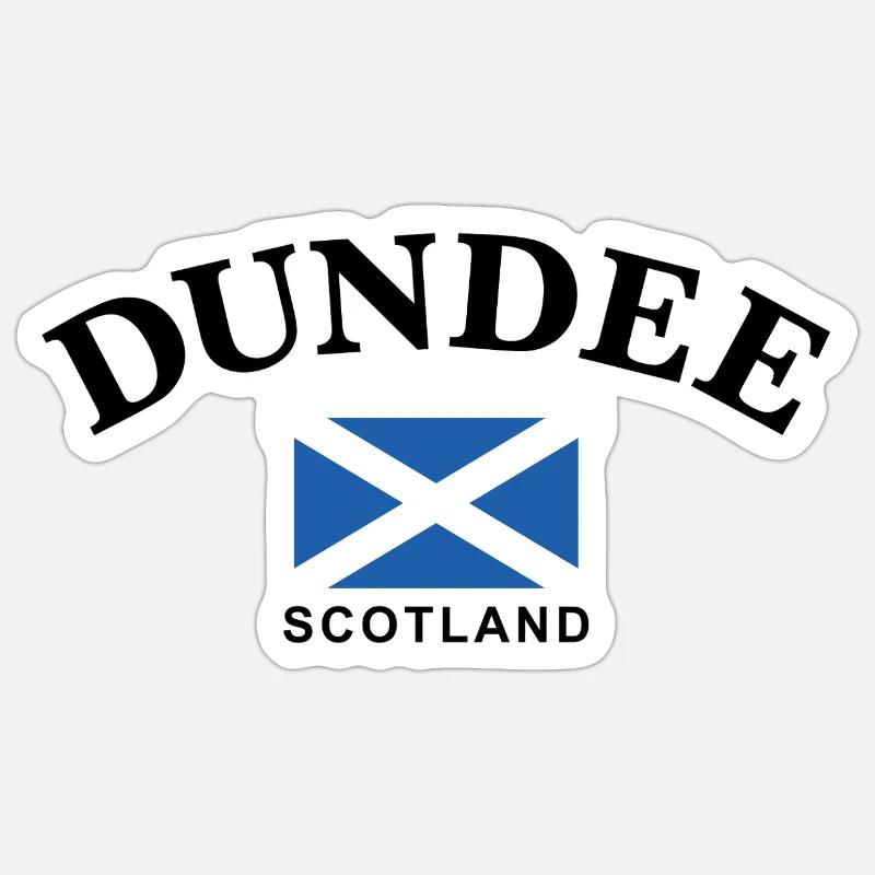 Dundee, Écosse - Sticker taille S (10 x 10 cm) - blanc mat