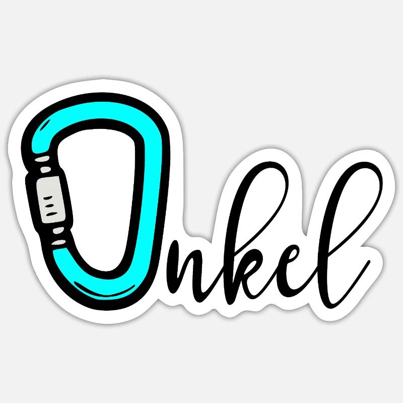 Camping Climbing Uncle - Sticker size S (10 x 10 cm) - white matte