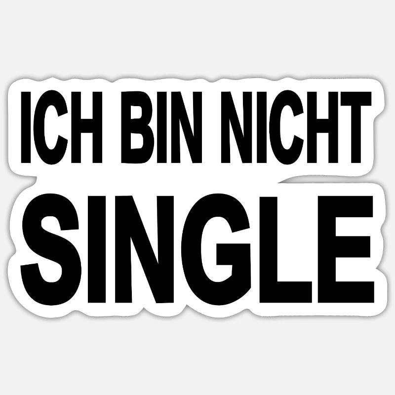 Célibataire Sticker taille S (10 x 10 cm)