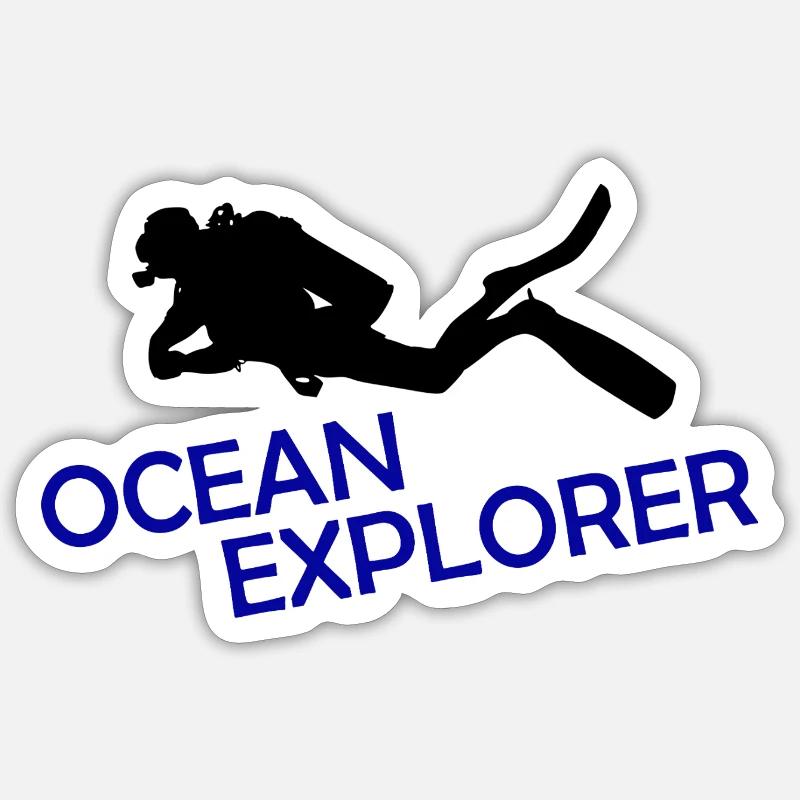 Ocean Explorer - Sticker size S (10 x 10 cm) - white matte